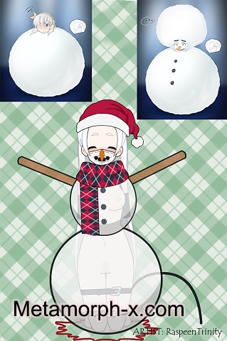 ...becomes a snowman